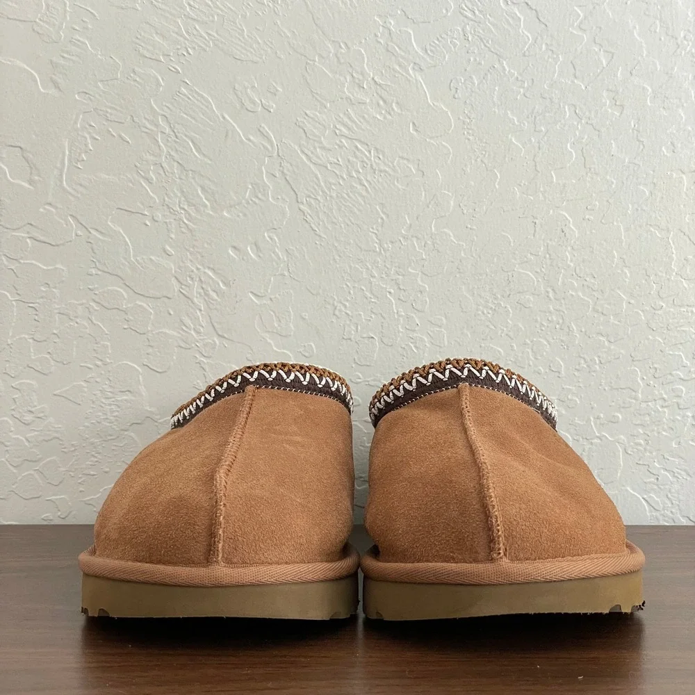 UGG Tasman Slippers Womens 8 Chestnut Sheepskin Slip-On Cozy Comfy Like New - Picture 6 of 10